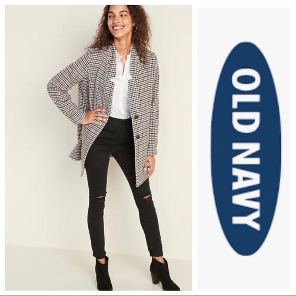 Old Navy Jackets & Blazers - NWOT Old Navy Textured Houndstooth Coat